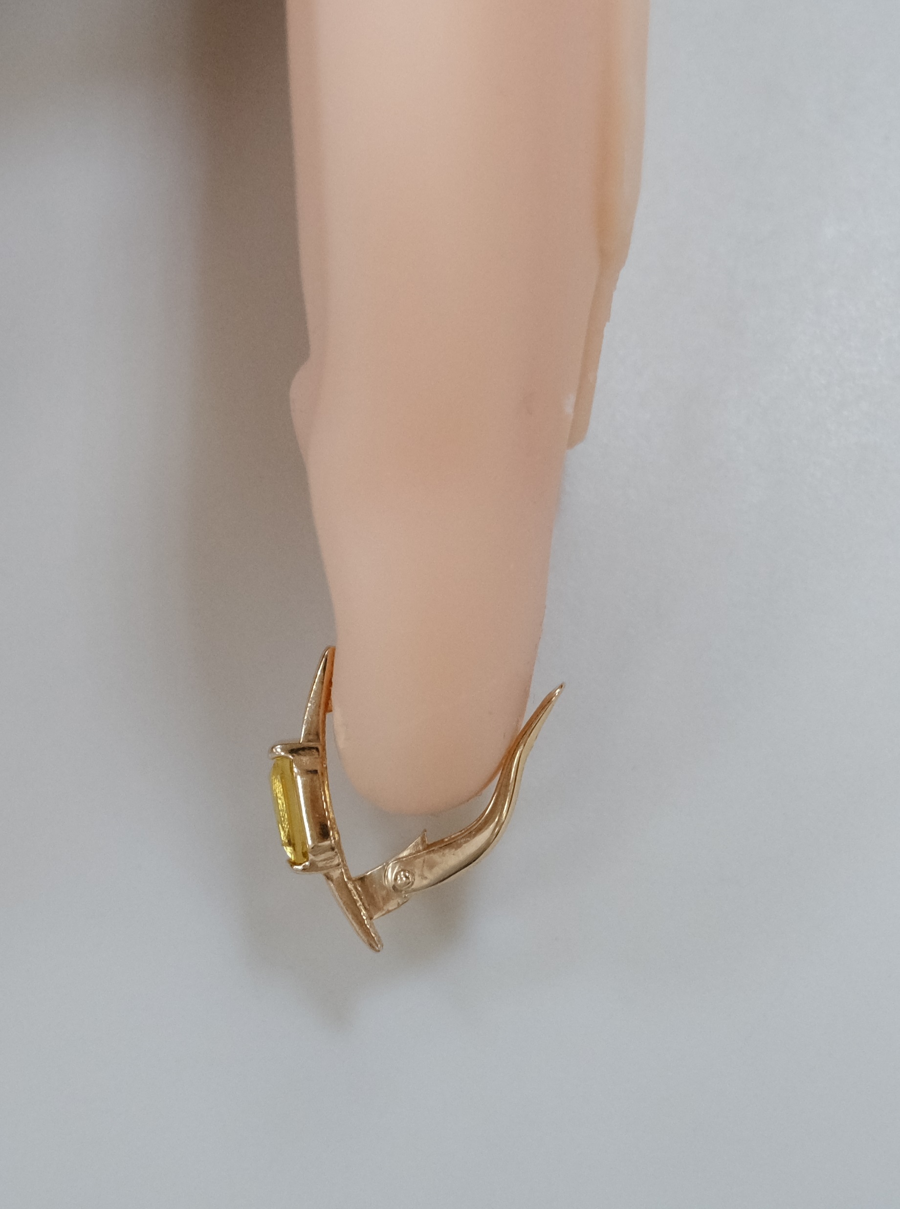 Серебряные серьги с цитринами